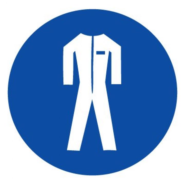 Знак Эксклюзив M07 Работать в защитной одежде (размер 200х200) фотолюминисцентный