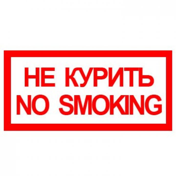 Знак Эксклюзив L32 Не курить No smoking (размер 300х150) фотолюминесцентный