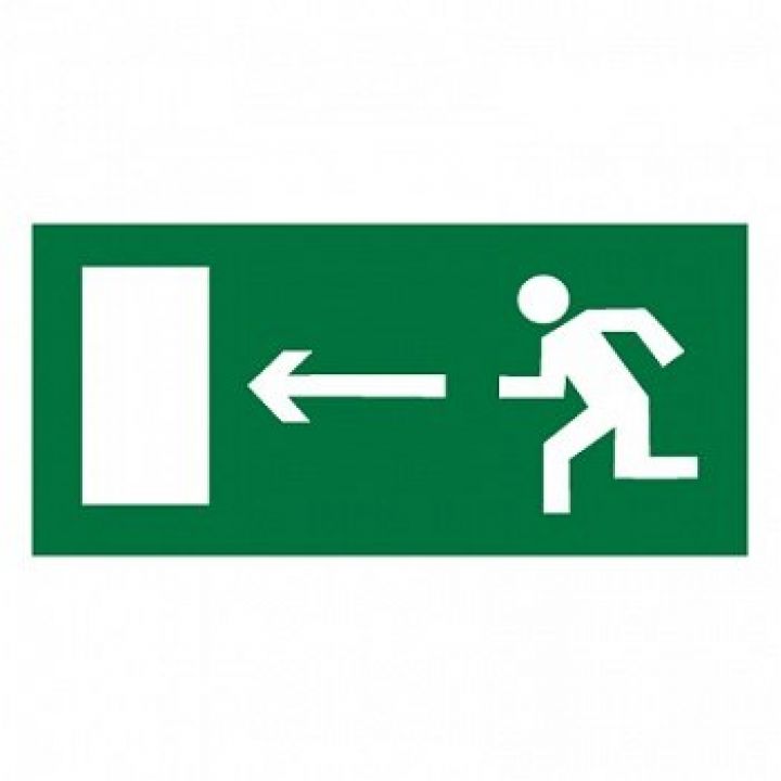 Знак Эксклюзив E04 Направление к эвакуационному выходу налево (размер 300х150) фотолюминесцентный