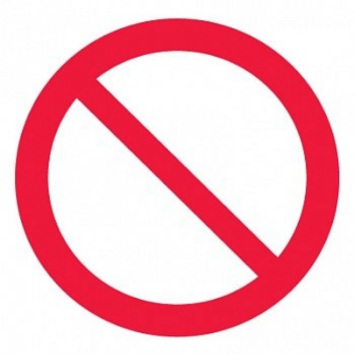 Знак Эксклюзив P21 Запрещение (прочие опасности или опасные действия) (размер 200х200) фотолюминесцентный